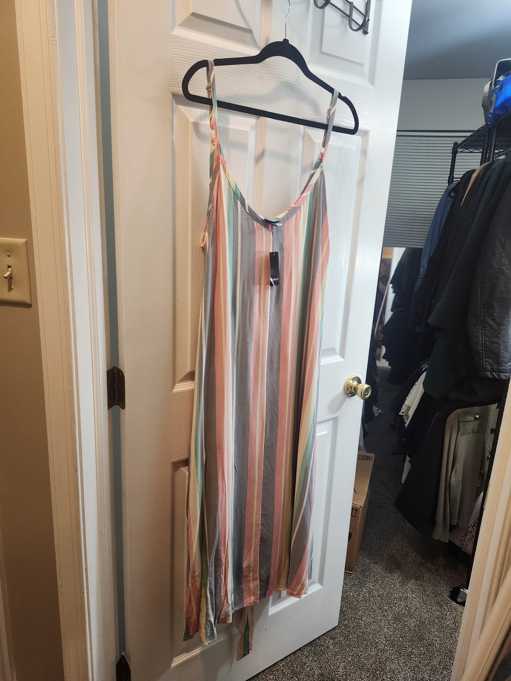 Torrid Pastel Multistripe V-Neck Dress Maxi, NWT, 3X